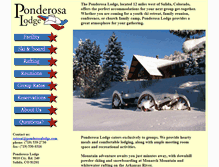 Tablet Screenshot of ponderosalodge.com